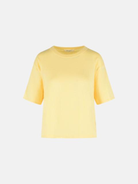 LISA YANG 'RUBIE' COTTON AND LEMON CASHMERE T-SHIRT