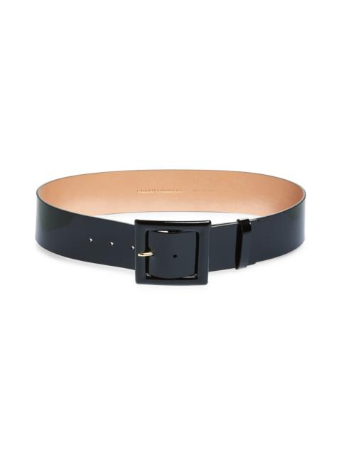 CAROLINA HERRERA Carolina Herrera Icon Patent Leather Belt in Black at Nordstrom