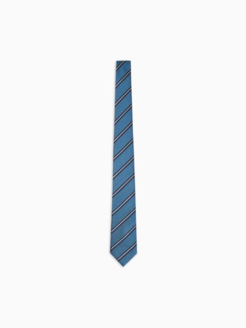 GIORGIO ARMANI SILK REGIMENTAL JACQUARD TIE