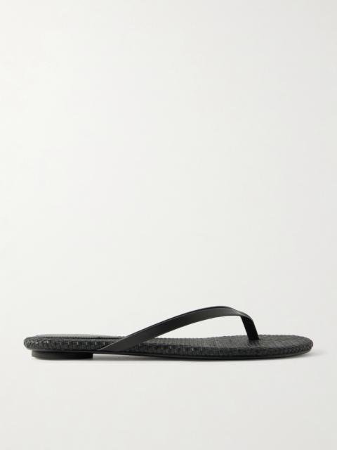 ST. AGNI Suede Woven Flip Flop