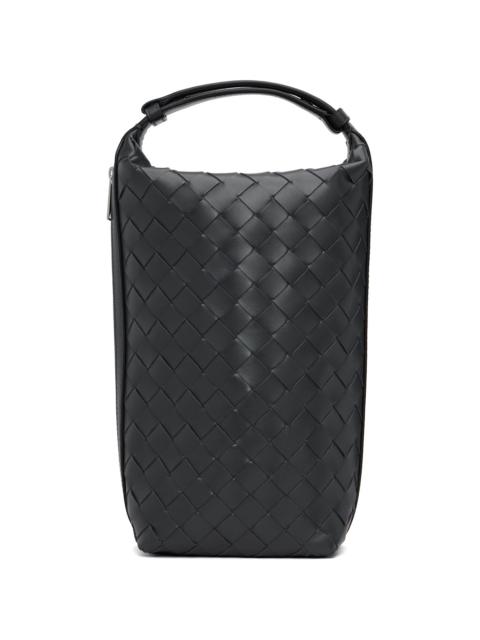 Bottega Veneta Navy Intrecciato Vertical Wallace Pouch