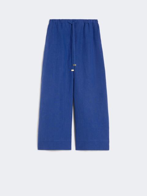 'S Max Mara Linen drawstring trousers - CORNFLOWER BLUE