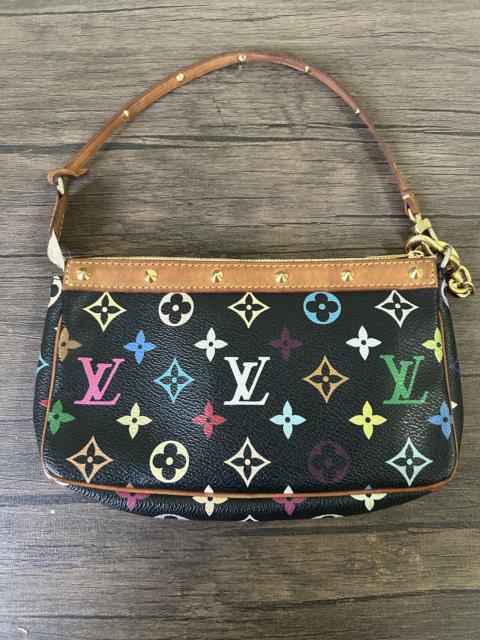 Authentic Louis Vuitton Black Multicolour Pochette Bag