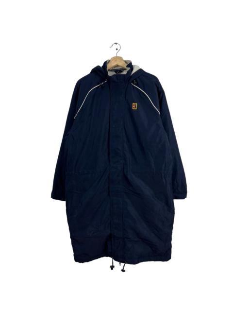 Nike VINTAGE NIKE COURT LONG COACH JACKET BIG LOGO