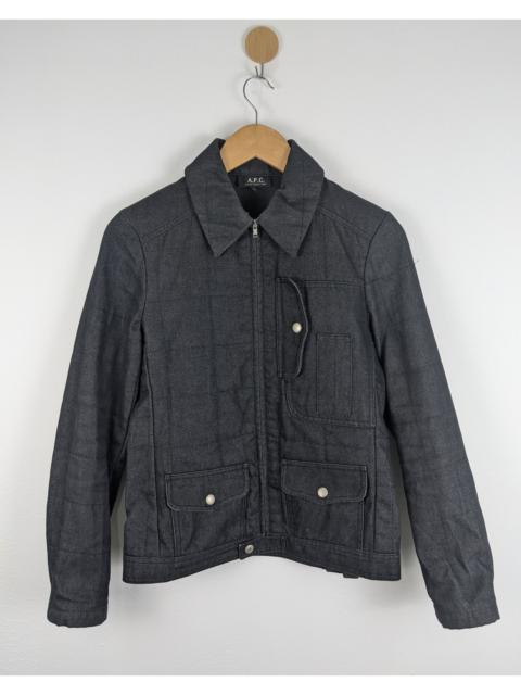 A.P.C. APC Denim Jeans Zipper Motorcycle Jacket