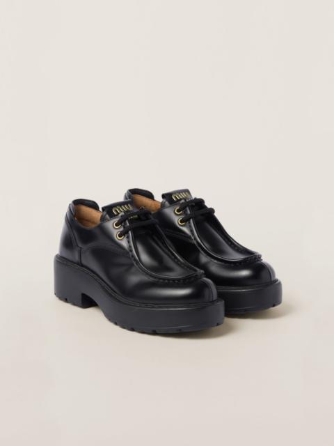 Miu Miu Leather lace-up shoes
