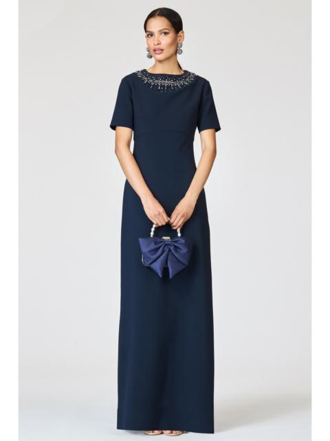 SACHIN & BABI EMBELLISHED FRANCA GOWN - MIDNIGHT