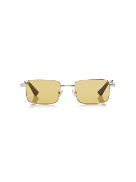 Bottega Veneta Square-Frame Metal Sunglasses yellow