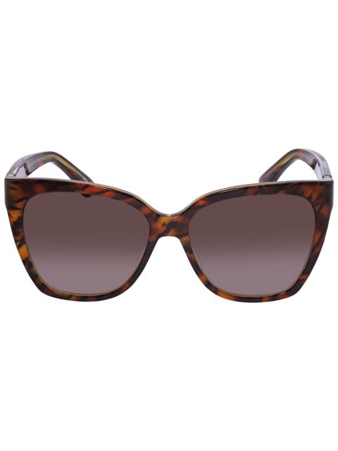 Moschino Moschino Brown Gradient Rectangular Ladies Sunglasses MOS 066/S 0HJV/HA 55