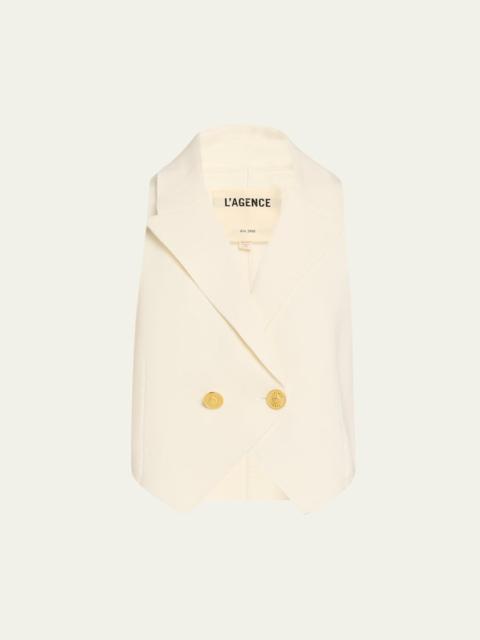 L'AGENCE Zadie Knit Double-Breasted Vest
