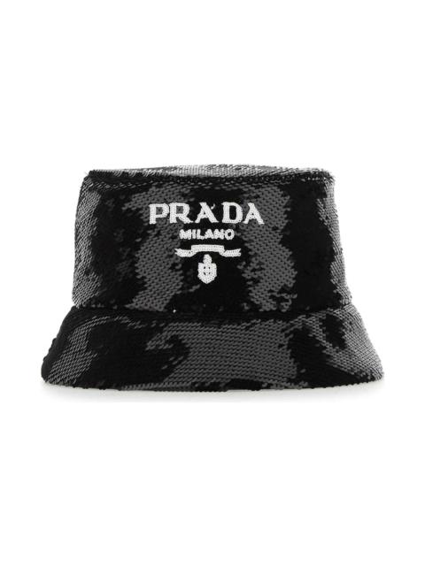 Prada Black Sequins Bucket Hat