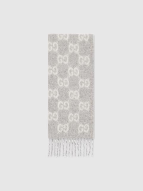 GUCCI GG alpaca wool blend scarf