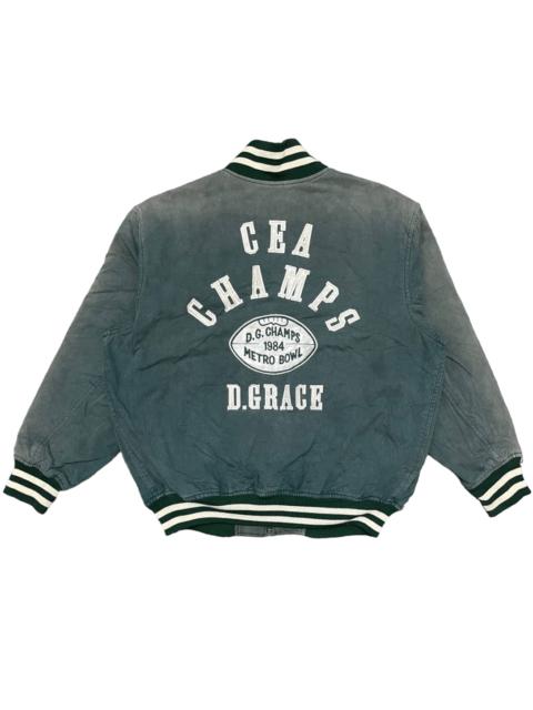 Other Designers Coup De Grace - Vintage 80's D. Grace Champs Metro Bowl Jacket Sun Faded