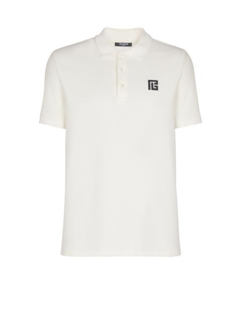 Balmain Embroidered cotton polo