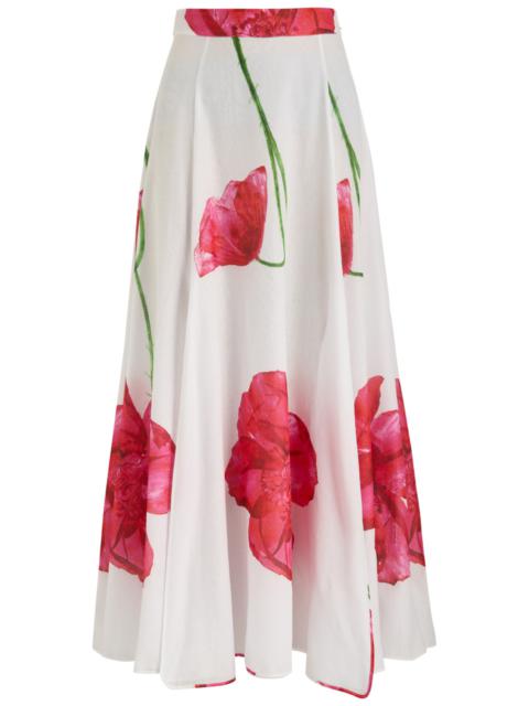 Charo Ruiz Charo Ruiz Ibiza Ventine Floral-print Cotton-blend Maxi Skirt