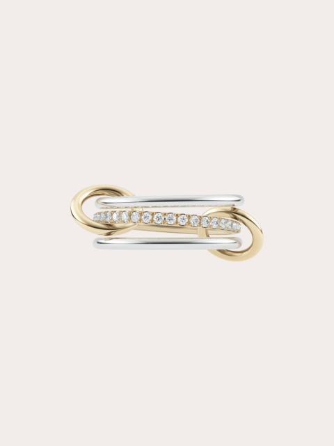 Spinelli Kilcollin Sonny 18K Two-Tone Gold Diamond Linked Rings