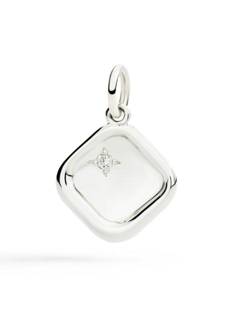 DoDo SILVER & WHITE DIAMOND SIGNET CHARM