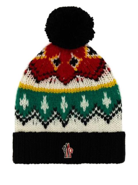 Moncler Grenoble Woman Embroidered Wool Blend Beanie Hat