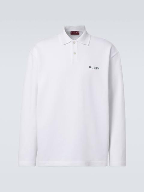 Logo cotton-blend polo shirt