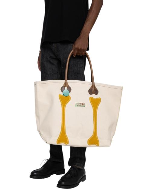 Kapital #4 Canvas KOTSU KOTSU TOTE BAG M - Ecru x Mustard