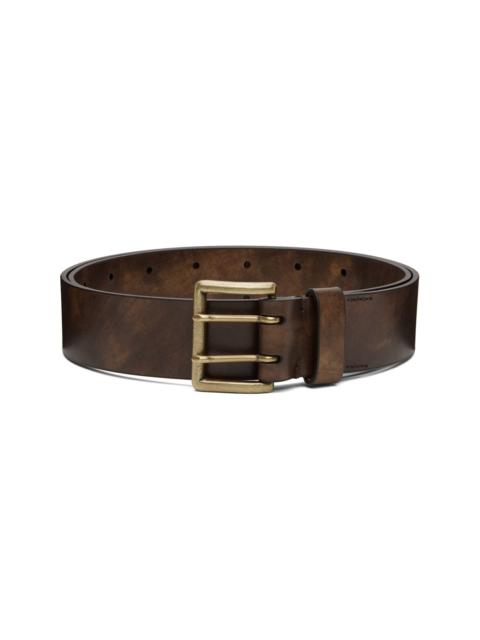 AURALEE Brown Two-Hole Buckle Belt