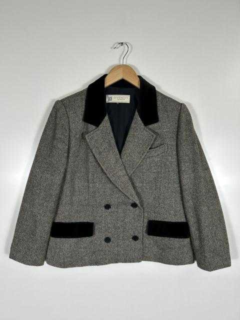 ⚡️Vintage Givenchy Herringbone Double Breast Cropped Coat
