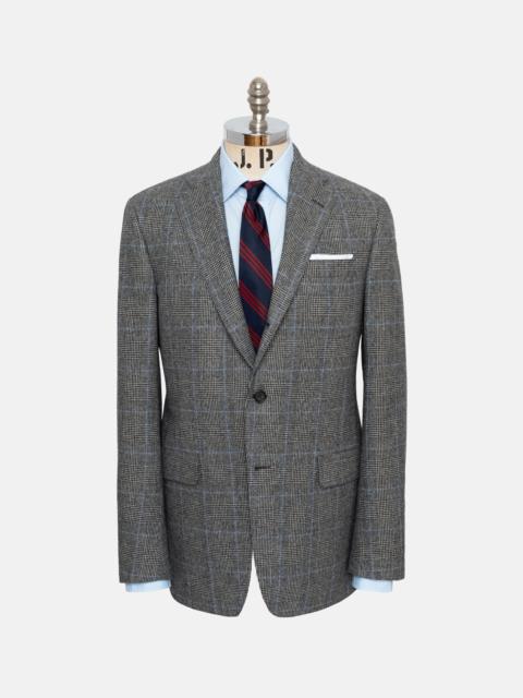 J. PRESS MADE-IN-USA BLACK & WHITE PRINCE-OF-WALES FOX FLANNEL SUIT