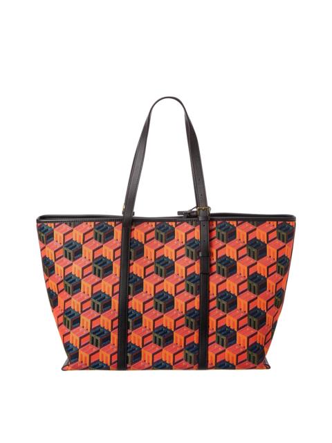 MCM MCM Cubic Monogram Jacquard Tote