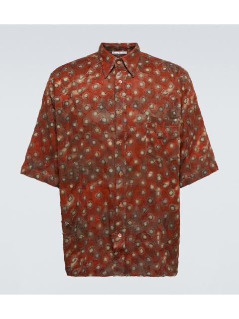 Acne Studios $580 Acne Studios Printed Cotton Bowling Shirt