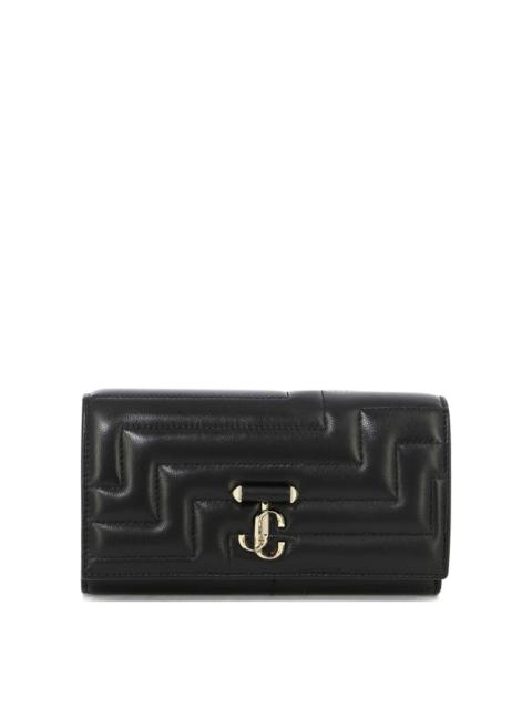 JIMMY CHOO "AVENUE" WALLET WITH PEARL STRAP