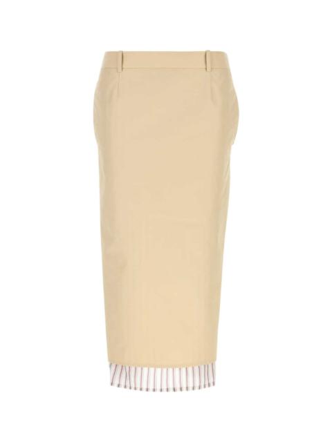 THE ATTICO Beige Poplin Skirt