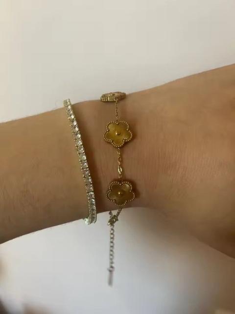 Other Designers Other - 19 cm Gold Color 3MM AAACubic Zirconia Tennis Chain Bracelet