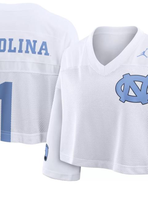 Jordan Jordan Women's North Carolina Tar Heels White Cropped Replica Jersey