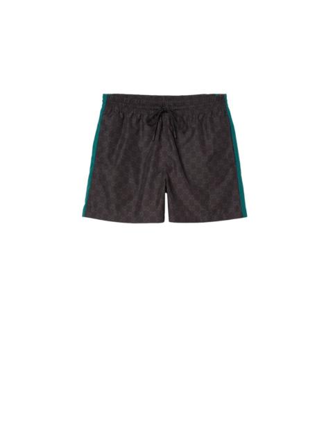 GUCCI GUCCI $980 Black Poplin Swim Shorts New & Authentic (Men's s