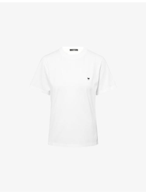 WEEKEND Max Mara Venaco Logo-Embroidered Cotton-Jersey T-Shirt