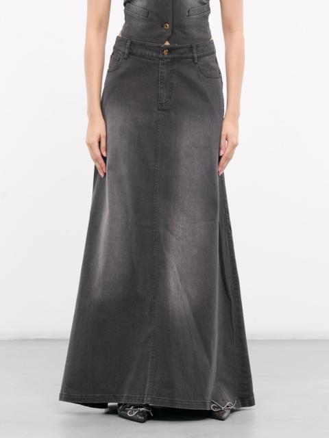 DIDU Denim Washed Long Skirt