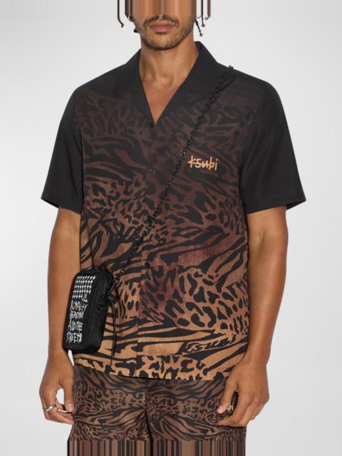 Men's Sinners Leopard Resort Shirt