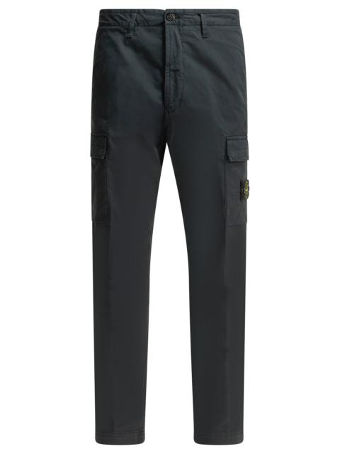 Stone Island Stone Island Stretch Organic Cotton Twill Cargo Pants Blue