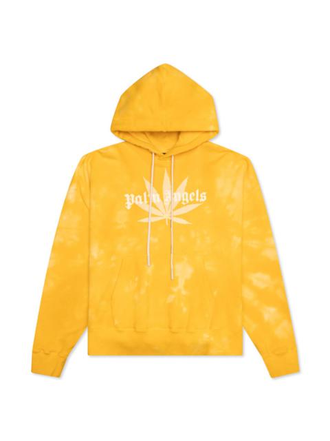 Palm Angels PALM ANGELS LEAF TIE DYE HOODIE - YELLOW