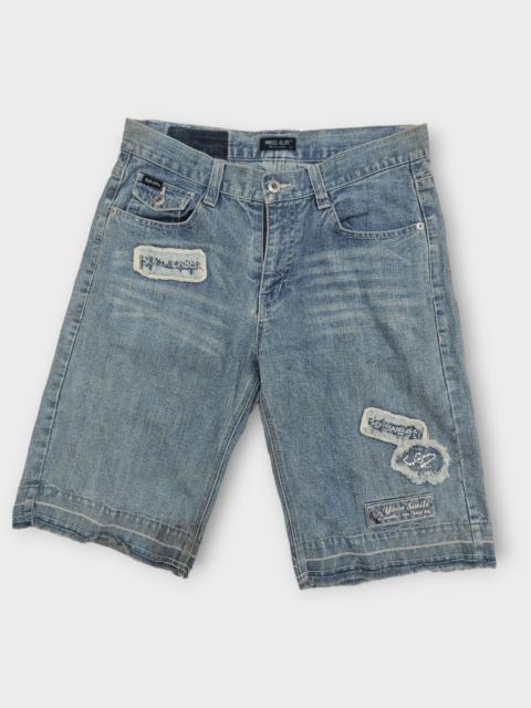 Other Designers Angel Blue Patch Short Pants