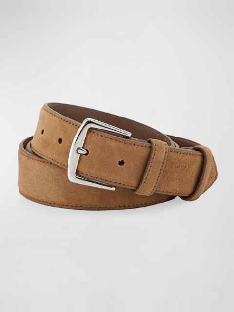 Loro Piana Men's Alsavel Suede Belt