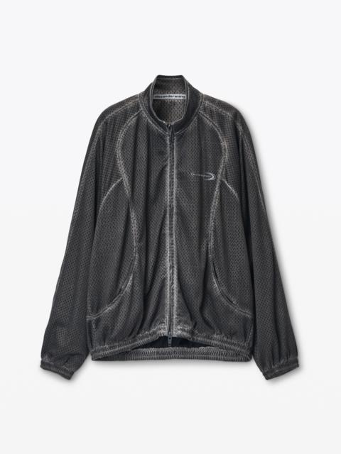 Alexander Wang Track Jacket in Perforated Mesh