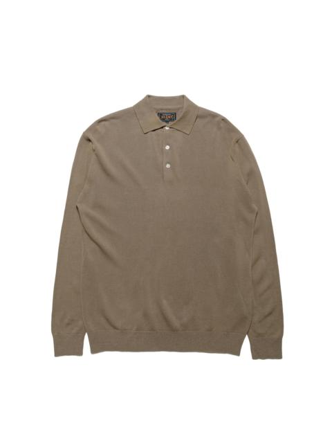 BEAMS PLUS Knit Polo 12G Mocha