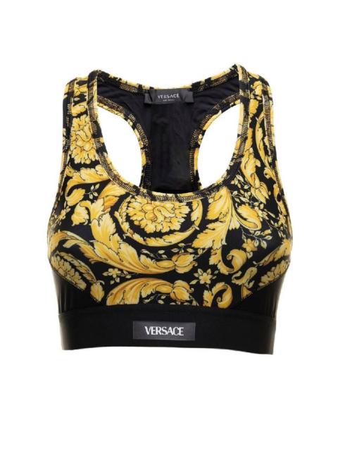 VERSACE Versace Barocco Print Gym Sports Bra