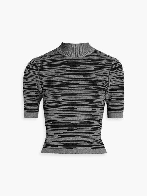 Other Designers Jacquard-knit turtleneck top
