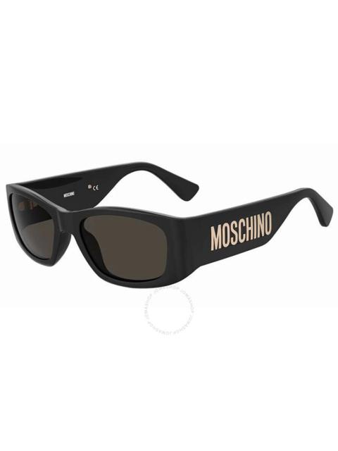 Moschino Moschino Grey Oval Ladies Sunglasses MOS145/S 0807/IR 55