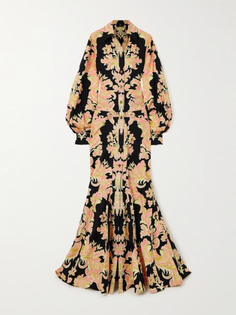 Etro Printed Stretch-cotton Poplin Maxi Dress
