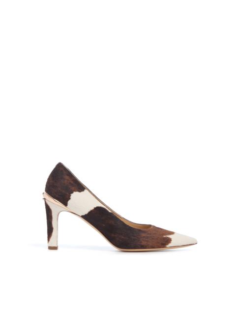 GABRIELA HEARST Edwina High Heel Stiletto Pump in Ivory Cognac Multi Pony Hair