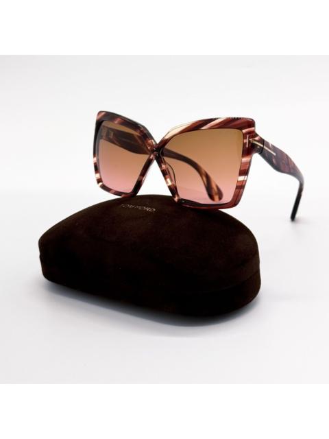 TOM FORD New Tom Ford Fiore TF1195 54F Butterfly Havana Brown Women S