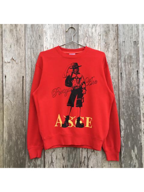 Other Designers One Piece - One Piece Animated Portgas D Ace Sweatshirt Big Logo